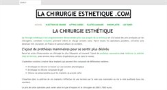 Desktop Screenshot of la-chirurgieesthetique.com